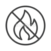 No Fire Icon Outline