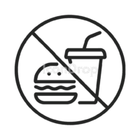 No Food Or Drink Icon Outline