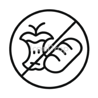 No Food Waste Icon Outline