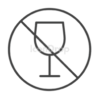No Glass Icon Outline