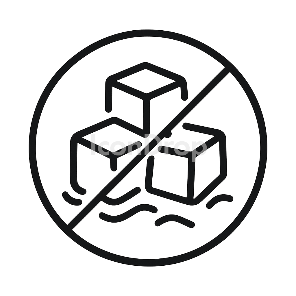 No Ice Icon Outline