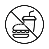 No Junk Food Icon Outline