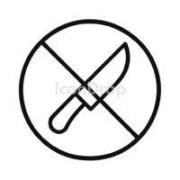 No Knife Icon Outline