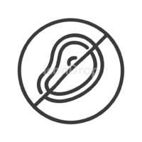 肉禁止のアイコン（アウトライン）