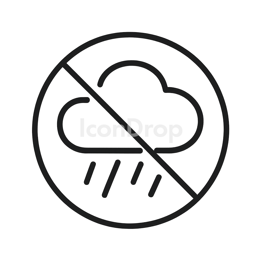 雨なしのアイコン アウトライン