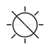 No Sun Icon Outline
