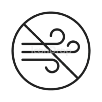 No Wind Icon Outline