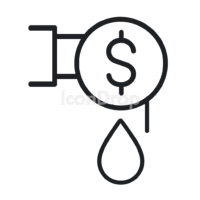 Non Revenue Water Icon Outline