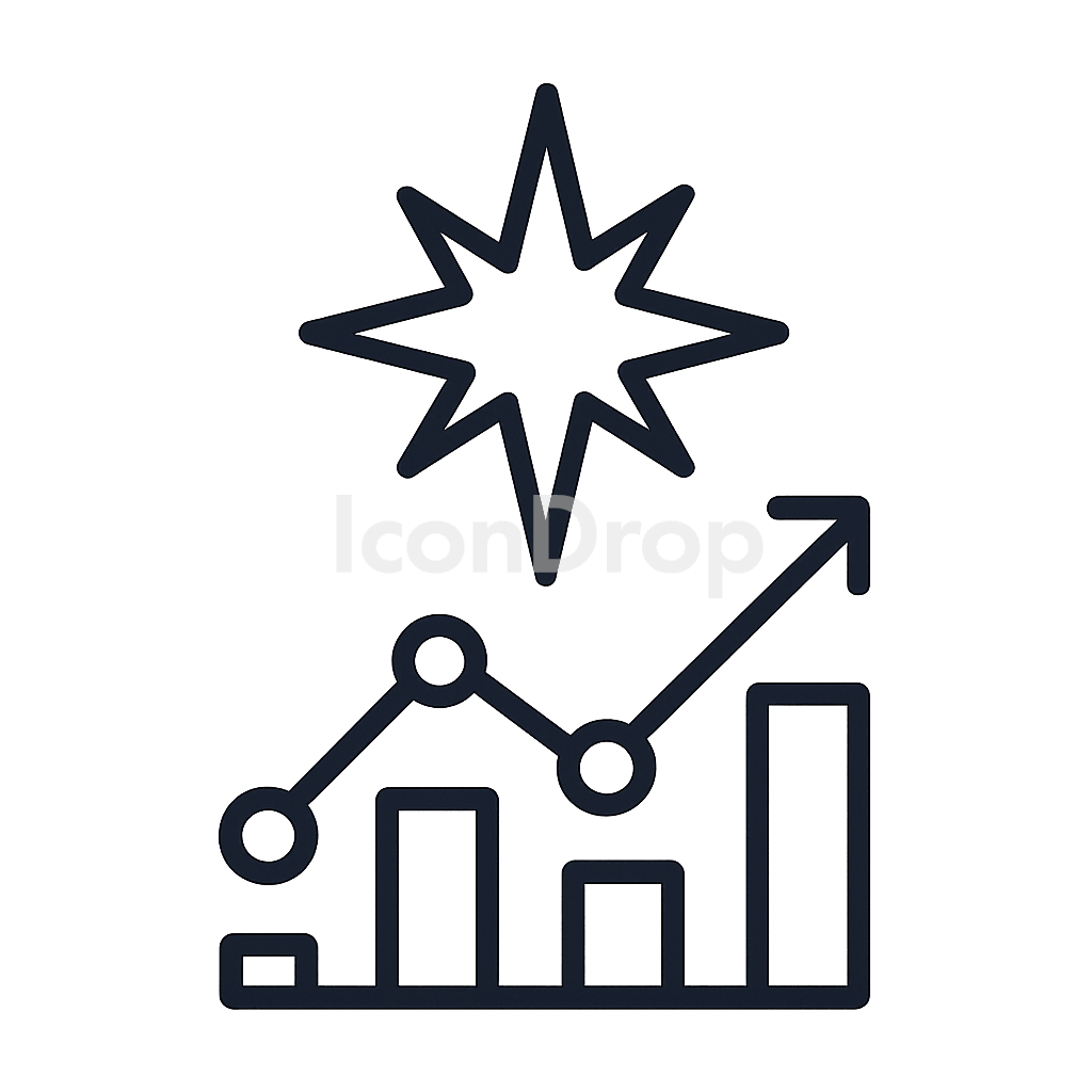 North Star Metric Icon Outline