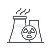 Nuclear Plant Icon Outline