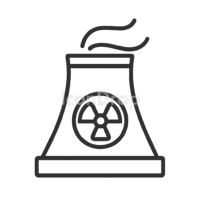 Nuclear Power Plant Icon Outline