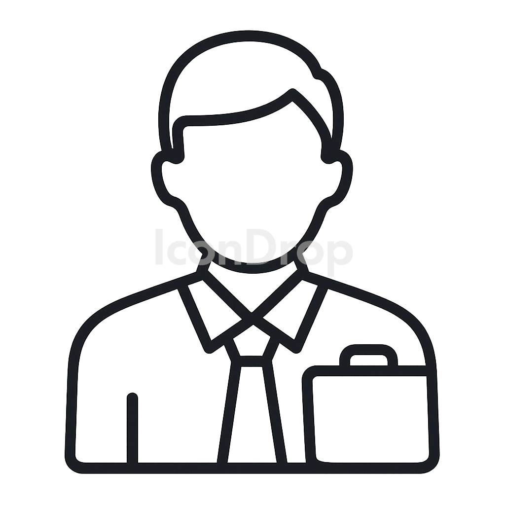 Office Worker Icon Outline