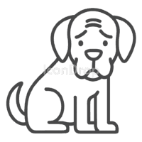 Old Dog Icon Outline