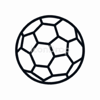 古いサッカーボールのアイコン（アウトライン）