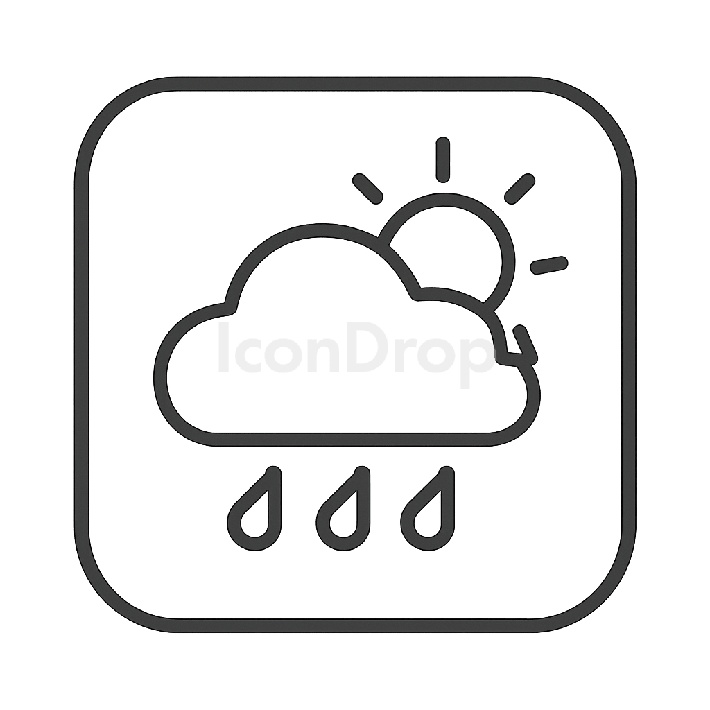 Old Weather App Icon Outline