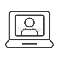 Online Meeting Icon Outline