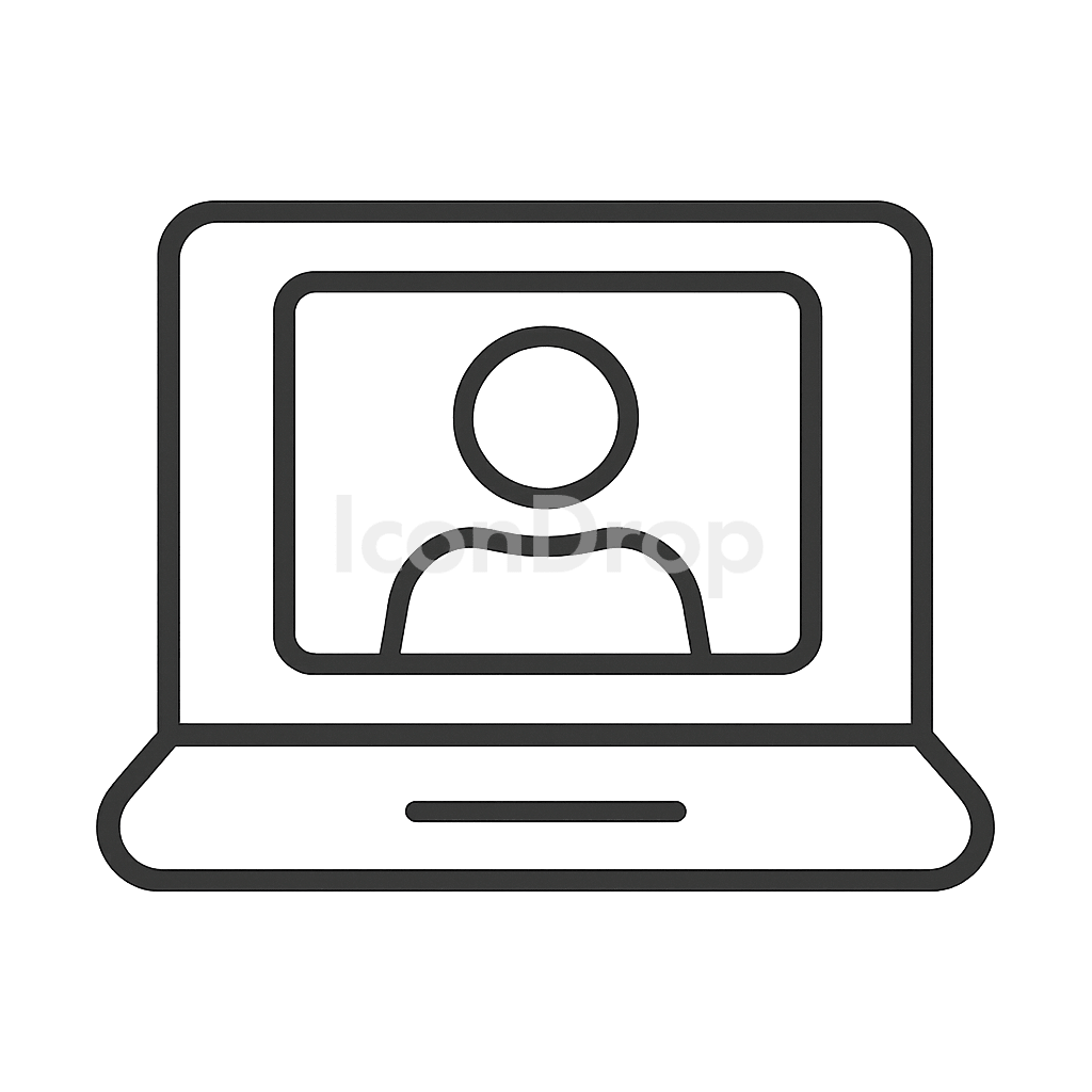 Online Meeting Icon Outline