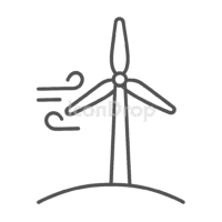 Onshore Wind Icon Outline