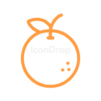 Orange Fruit Icon Outline