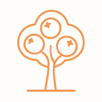 オレンジの木のアイコン(アウトライン)