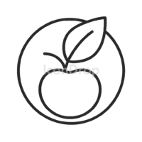 Organic Food Icon Outline