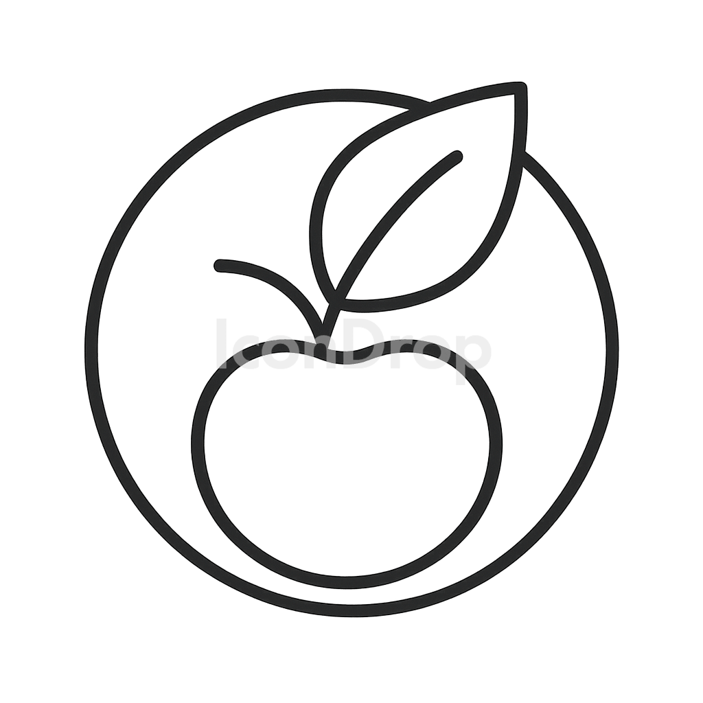 Organic Food Icon Outline
