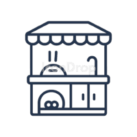 Outdoor Kitchen Icon Outline