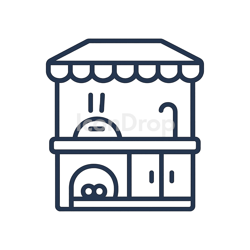 Outdoor Kitchen Icon Outline