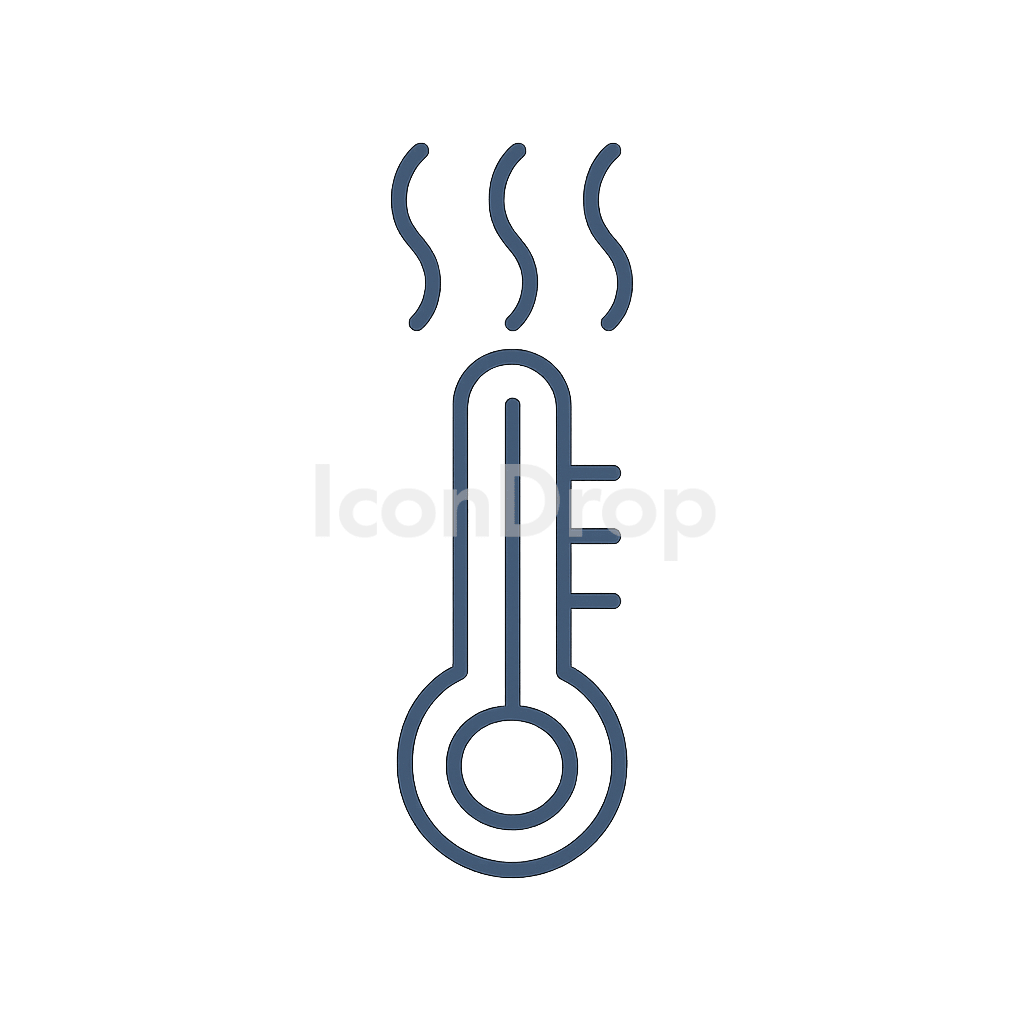 Over Heat Icon Outline