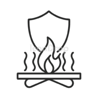 Overheat Protection Icon Outline