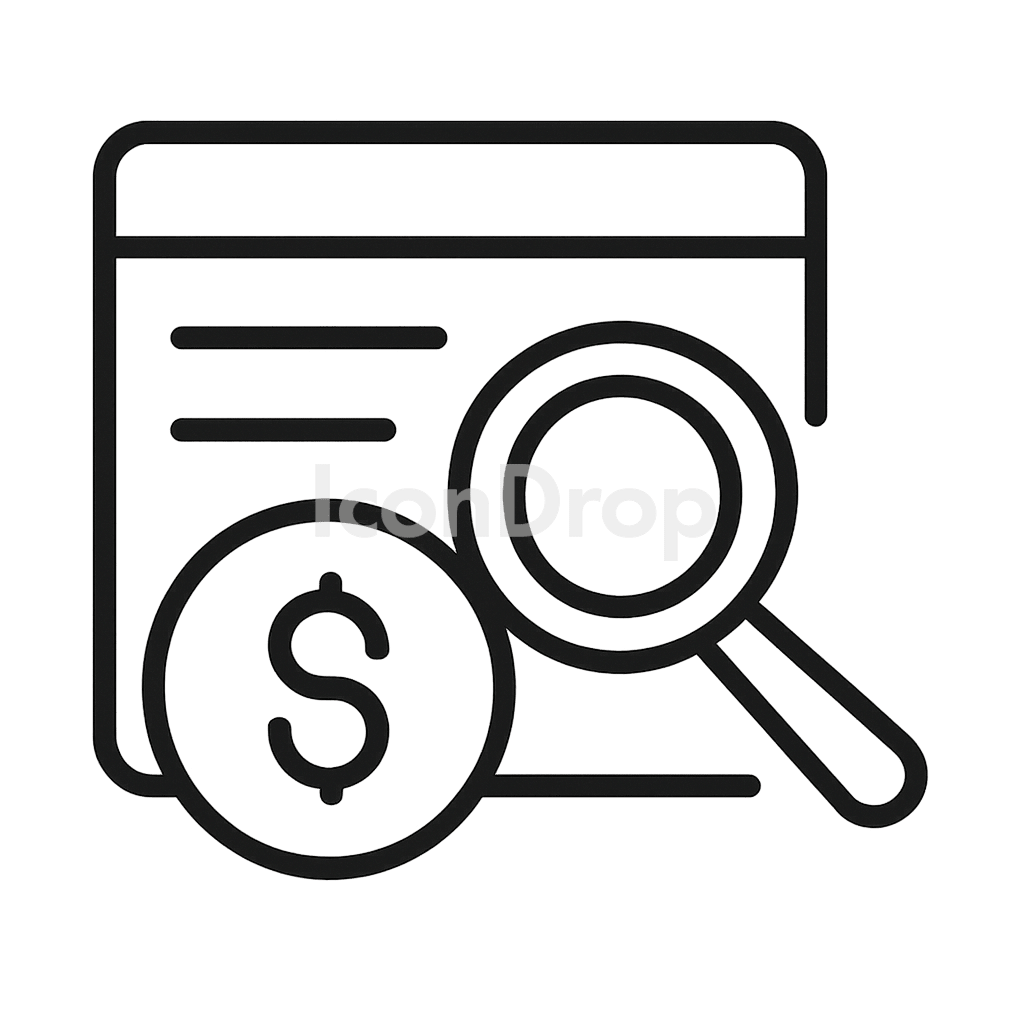 Paid Search Icon Outline