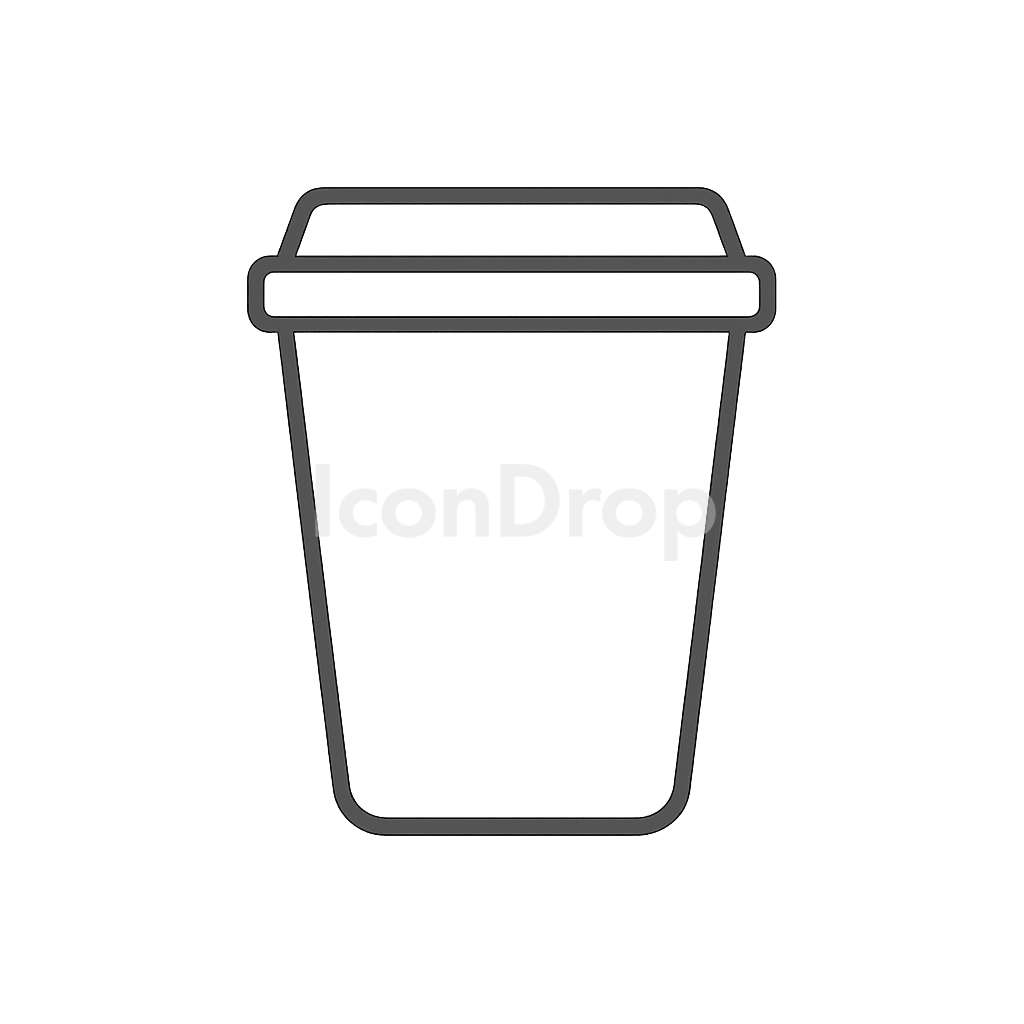 Paper Cup Icon Outline