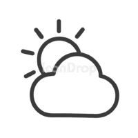 Partly Cloudy Weather Icon Outline