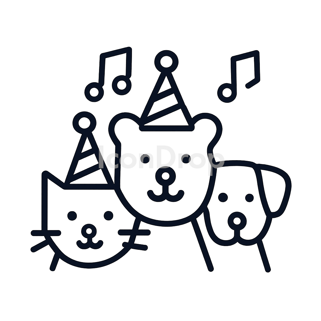 Party Animals Icon Outline