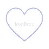 Pastel Purple Heart Icon Outline