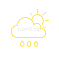 Pastel Yellow Weather Icon Outline