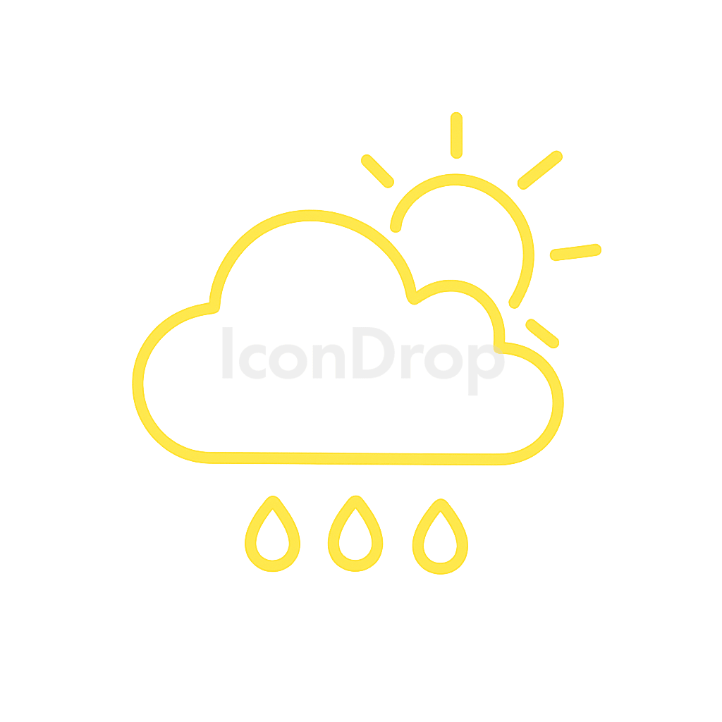 Pastel Yellow Weather Icon Outline