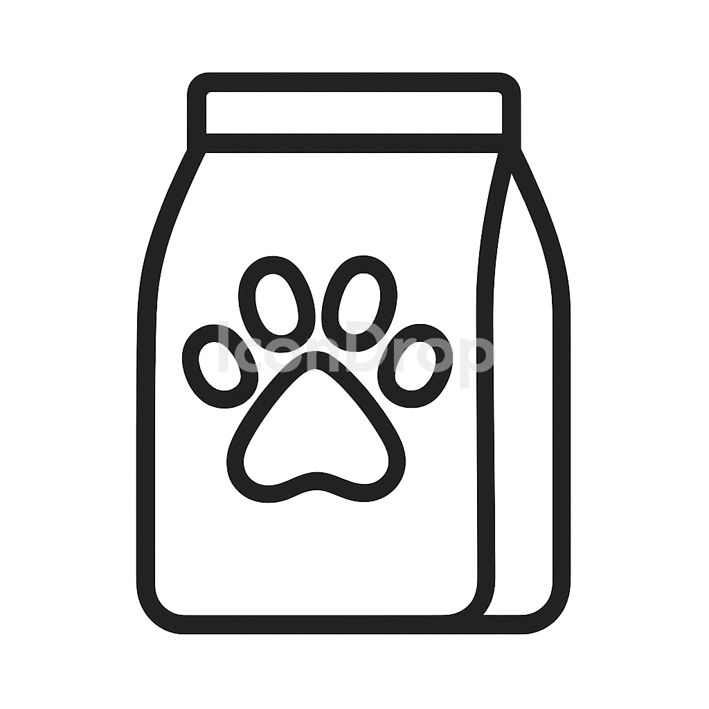 Pet Food Bag Icon Outline