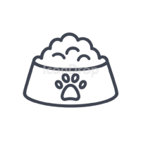 Pet Food Bowl Icon Outline