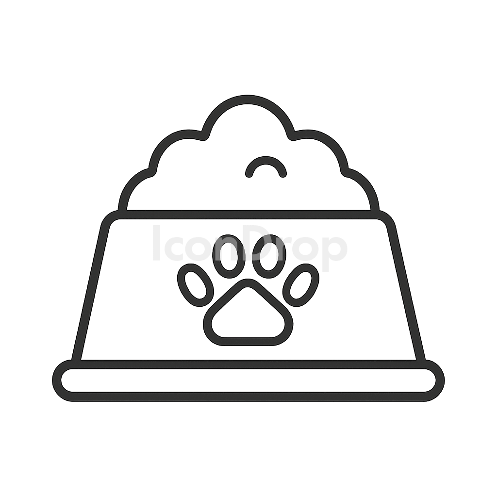 Pet Food Icon Outline