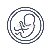 Petri Dish Embryo Icon Simple Outline