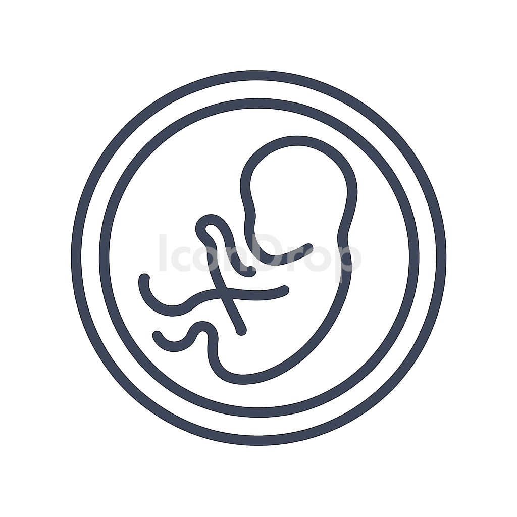 Petri Dish Embryo Icon Simple Outline