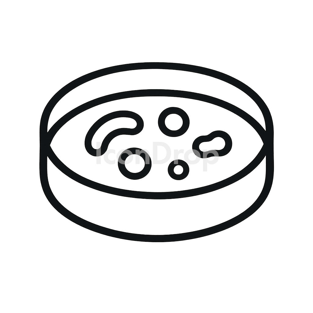 Petri Dish Icon Outline