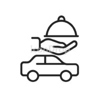 Pick Up Food Icon Outline
