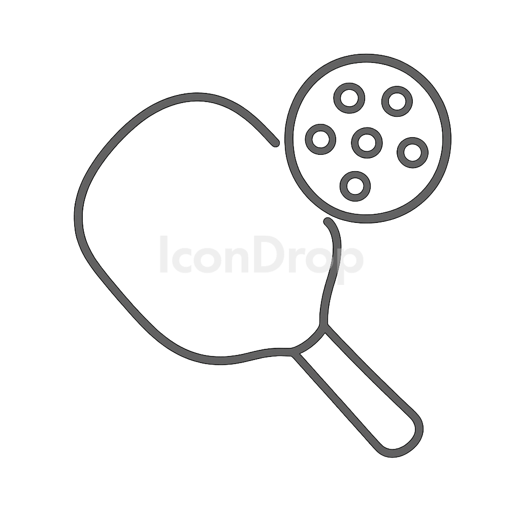 Pickle Ball Icon Outline