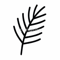 松の葉のアイコン（アウトライン）