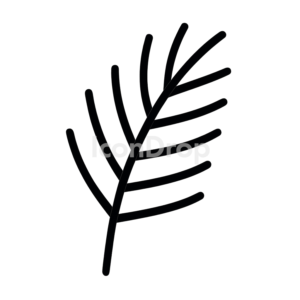 松の葉のアイコン アウトライン