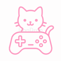 Pink Cat Games Icon Outline