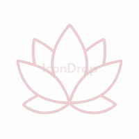 ピンクのハスの花のアイコン(アウトライン)