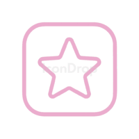 Pink Star App Icon Outline